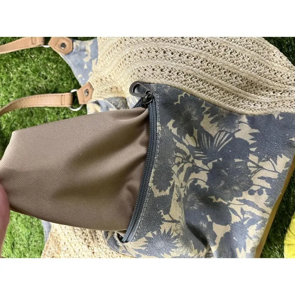 Sakroots‎ Bohemian Crochet and Canvas Shoulder Bag Beach Coastal Vibes Cruise